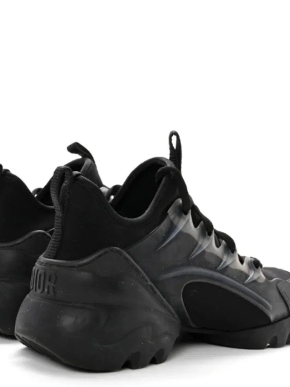 Christian Dior Neoprene Rubber Womens D-Connect Sneakers 36 Black - Picture 4 of 9